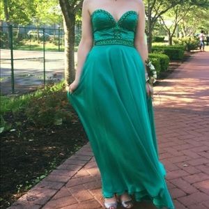 Emerald green Sherri hill dress